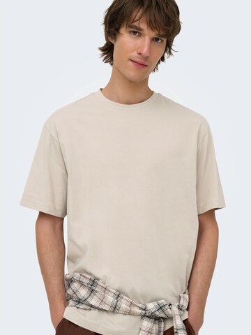 T-Shirt 'ONSFREDDIE' Only & Sons en beige