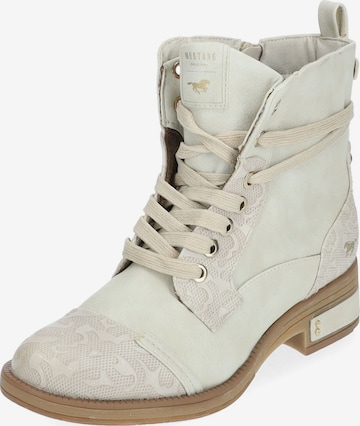 MUSTANG Lace-Up Ankle Boots in Grey: front