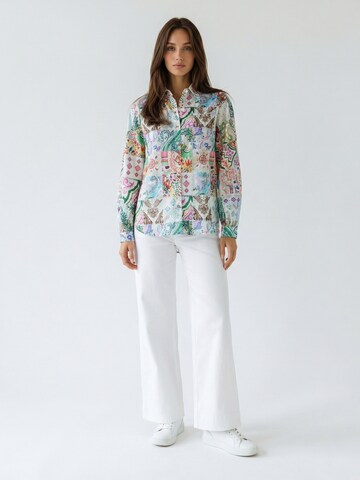 Chemisier 'June Silk Cotton Lurex Blouse' Introvertie VIENNA en mélange de couleurs