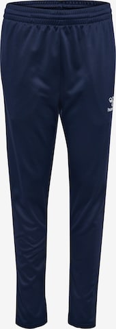 Hummel Regular Workout Pants 'ESSENTIAL' in Blue: front