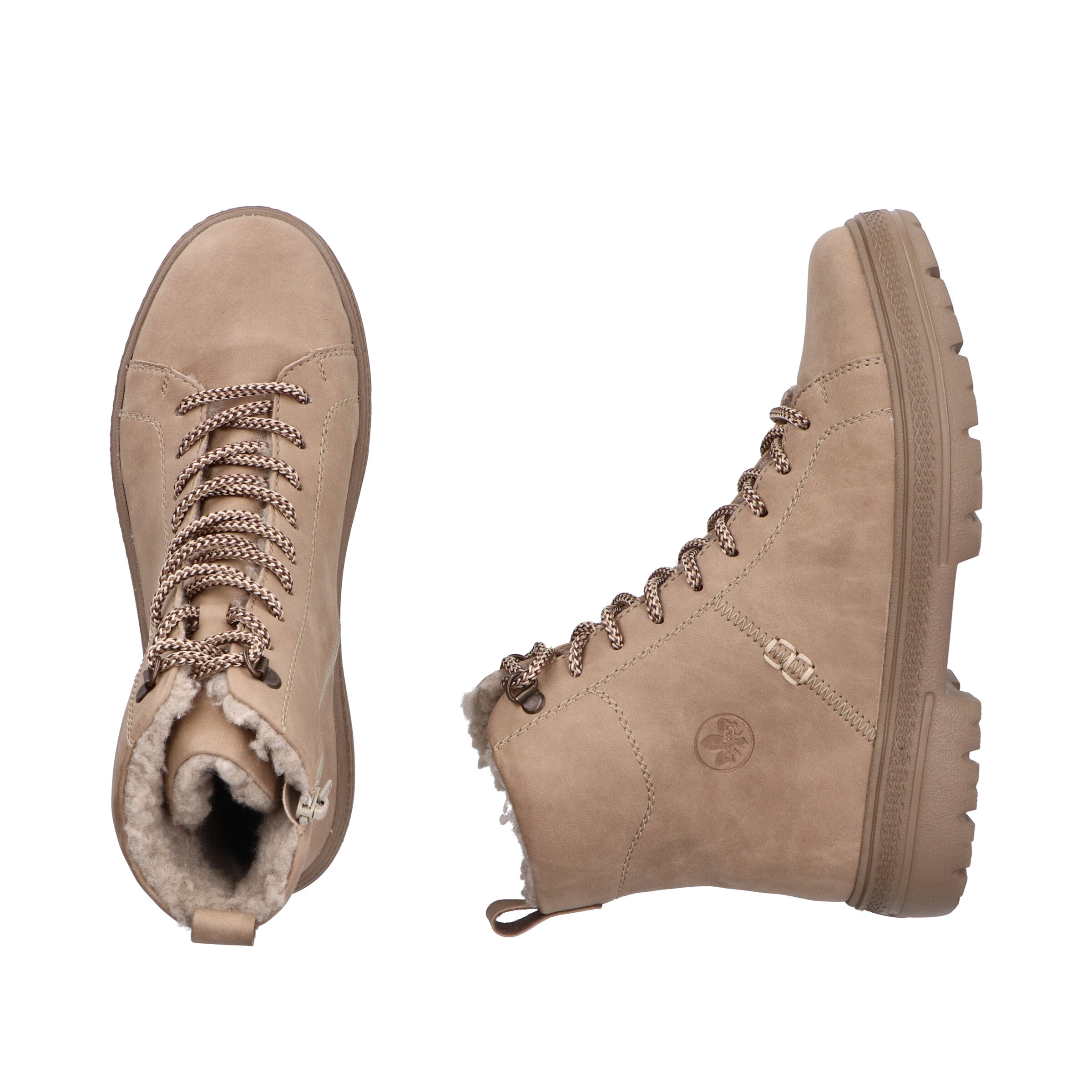 Rieker Lace-up bootie in Beige