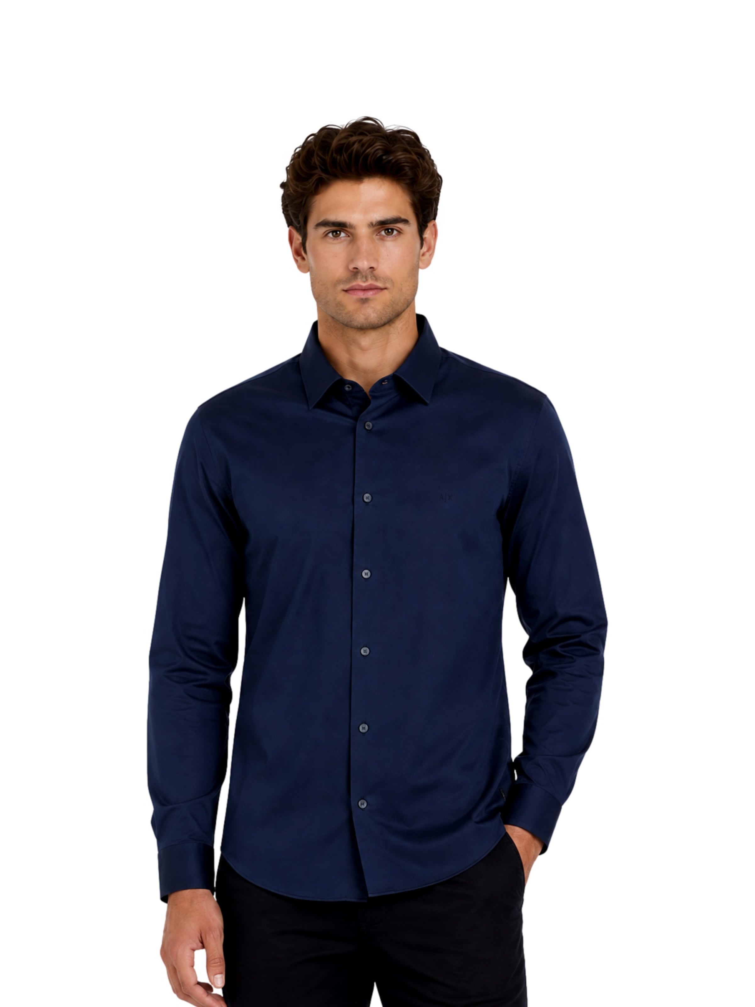 Regular fit Camicia di Emporio Armani in blu: frontale