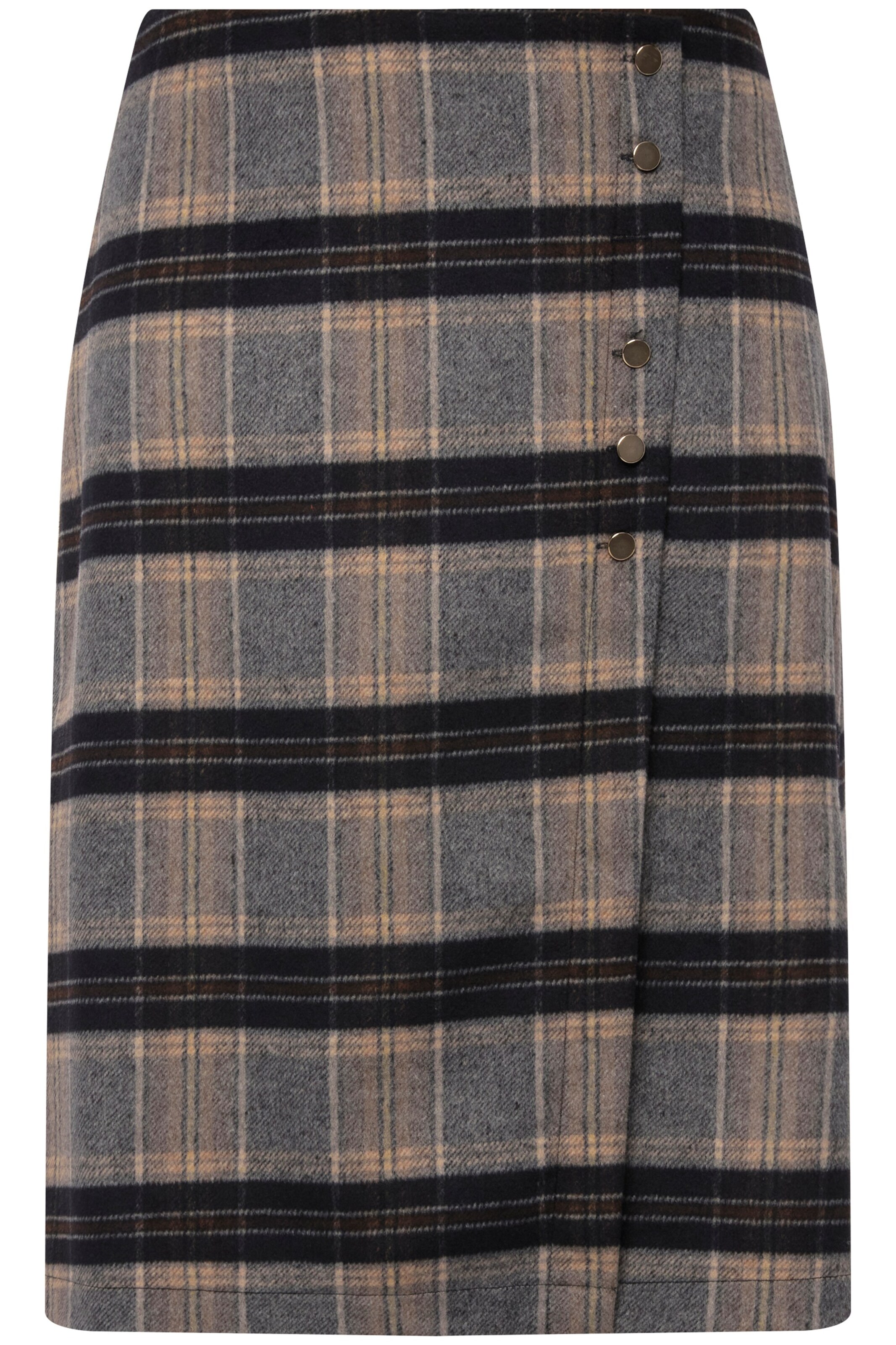 Ulla Popken Skirt in Chocolate / Light brown / Stone / Black, Item view