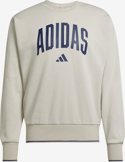 XS dydžio Sportinio tipo megztinis 'COLLEGIATE' iš ADIDAS SPORTSWEAR, spalva – smėlio / tamsiai mėlyna, Prekių apžvalga