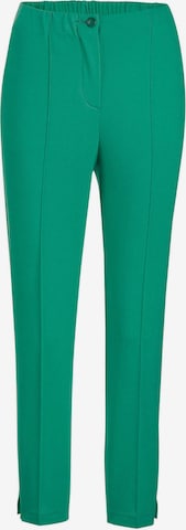 Coupe slim Pantalon 'Louisa' Goldner en vert : devant