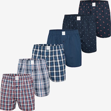 MG-1 Boxershorts  'Classic Checks ' in Blau: predná strana