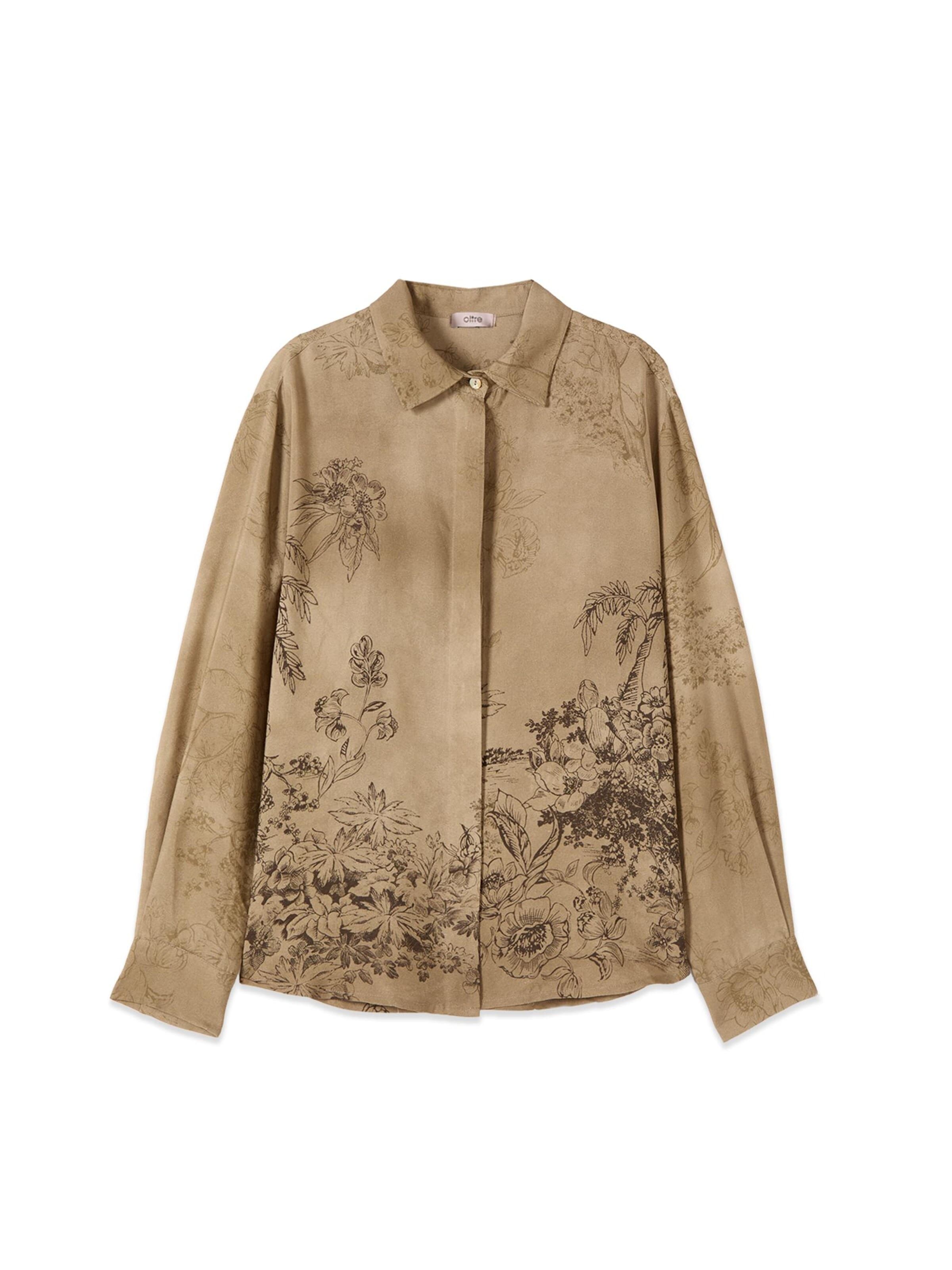 oltre - Blusa en marrón: frente