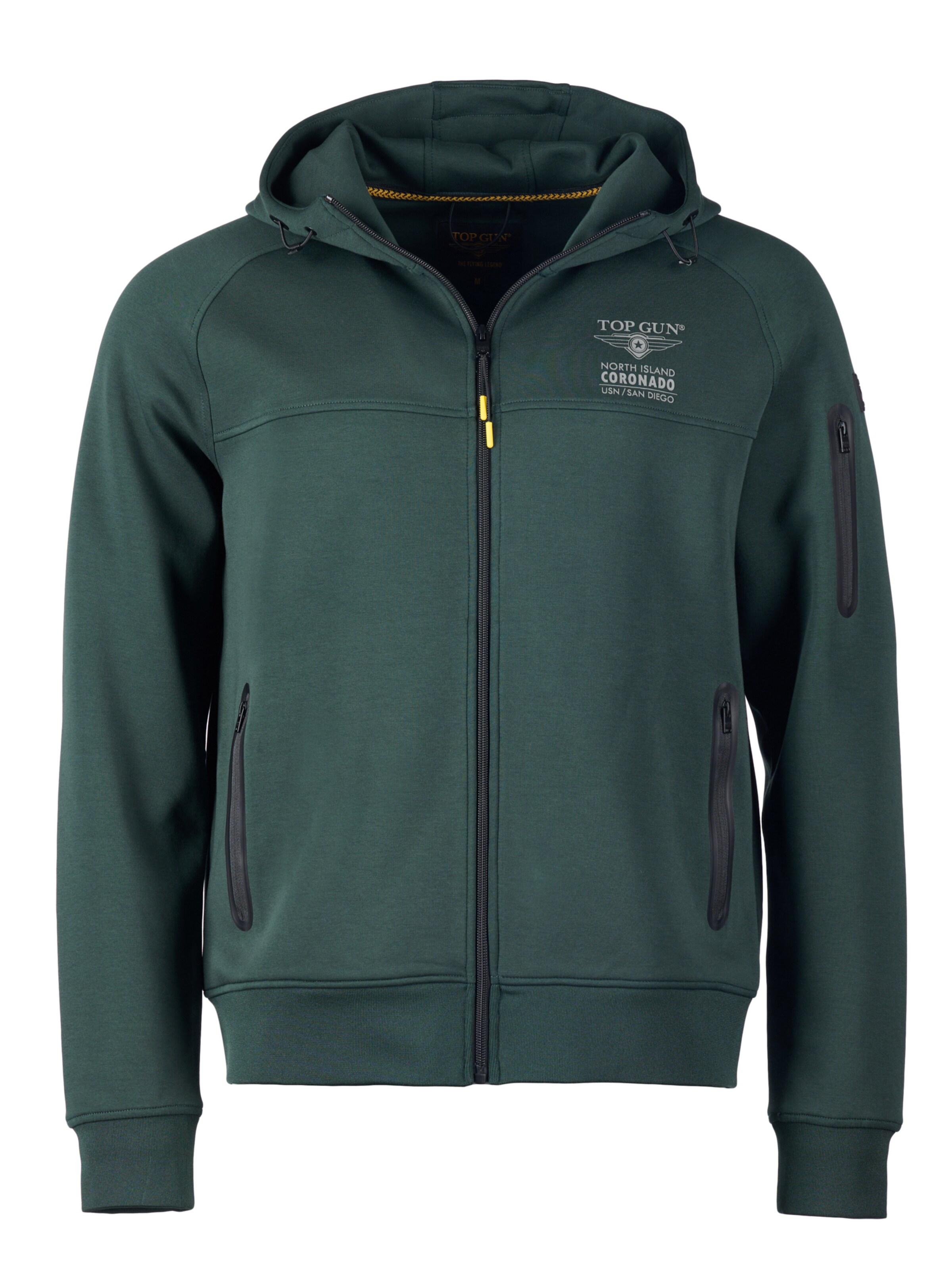 TOP GUN Sweatjacke in Grün: Vorderseite
