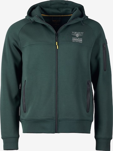 TOP GUN Sweatjacke in Grün: Vorderseite