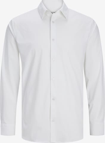 Coupe slim Chemise business 'Active' JACK & JONES en blanc : devant