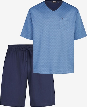HAJO - Pijama corto 'Klima Light' en azul: frente