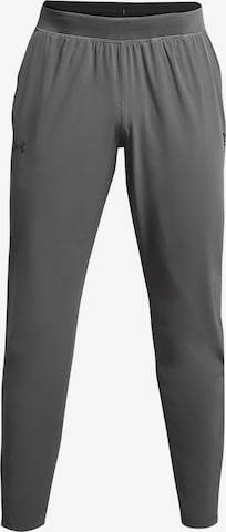 UNDER ARMOUR Tapered Sportbroek in Grijs: voorkant