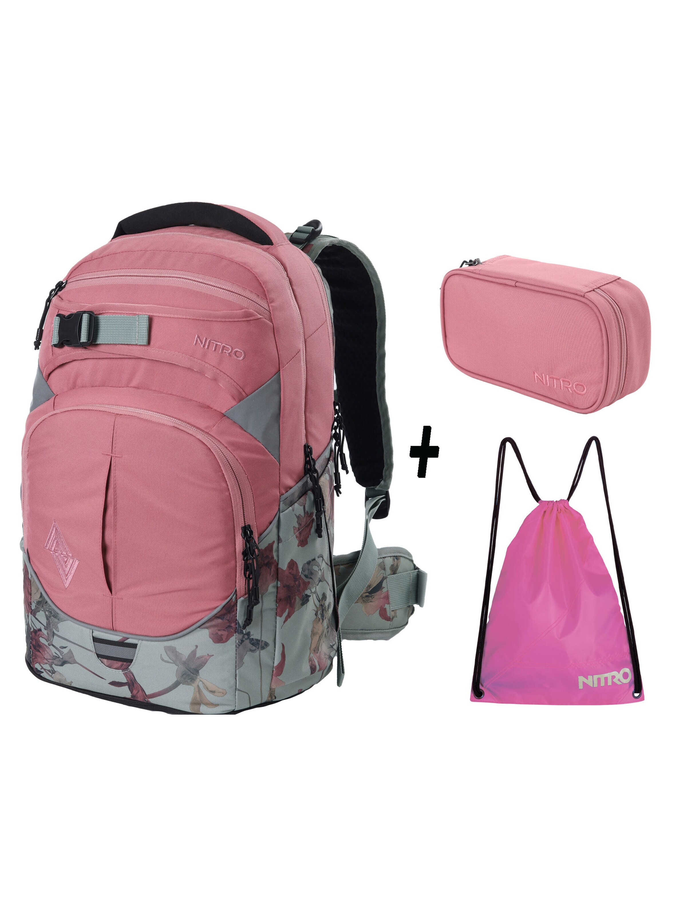 NITRO Rucksack 'Set Superhero' in Pink: Vorderseite