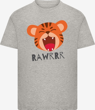 F4NT4STIC Shirt 'Tiger Süßes Tier' in Grey: front