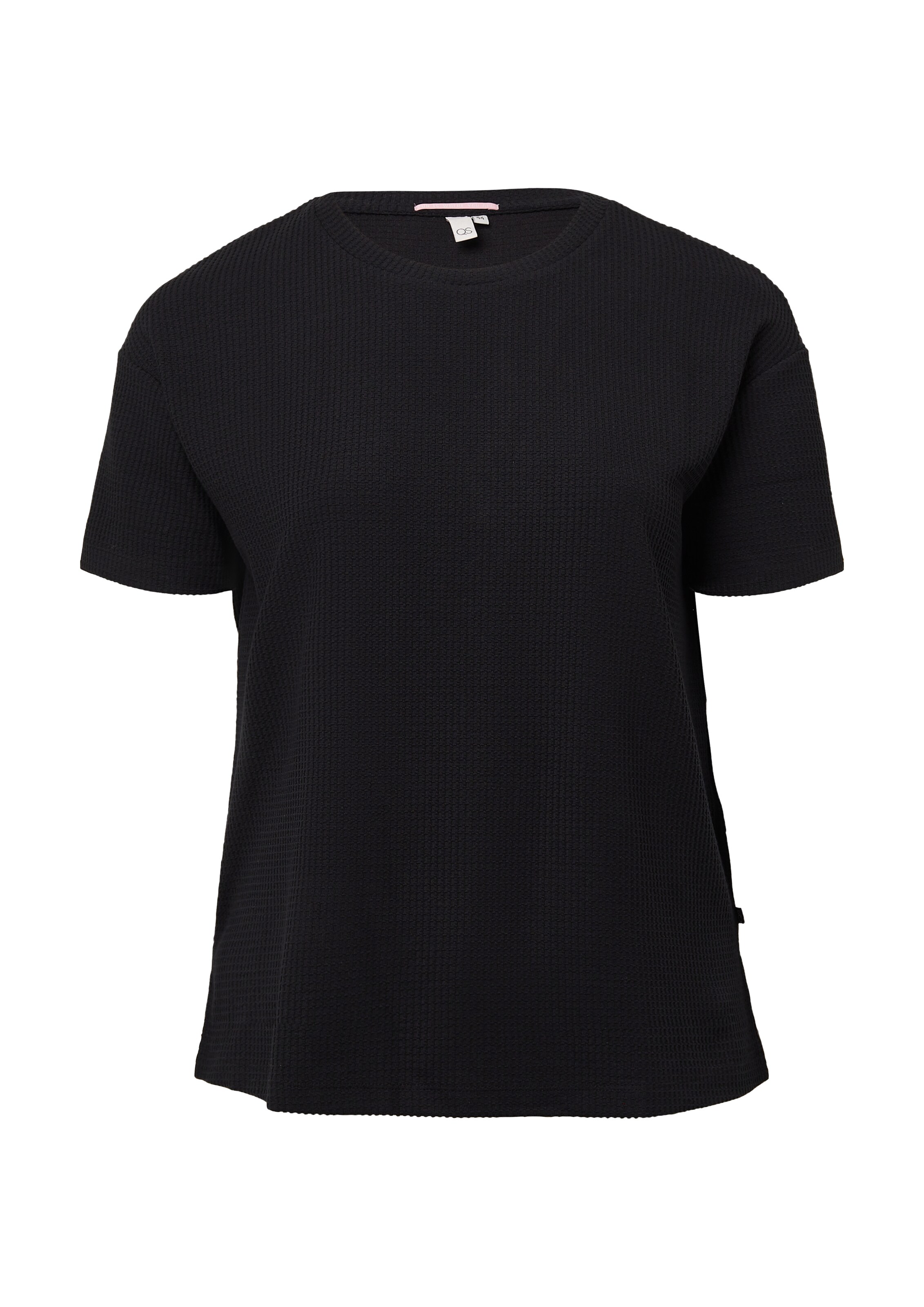 QS Shirt in Zwart: voorkant