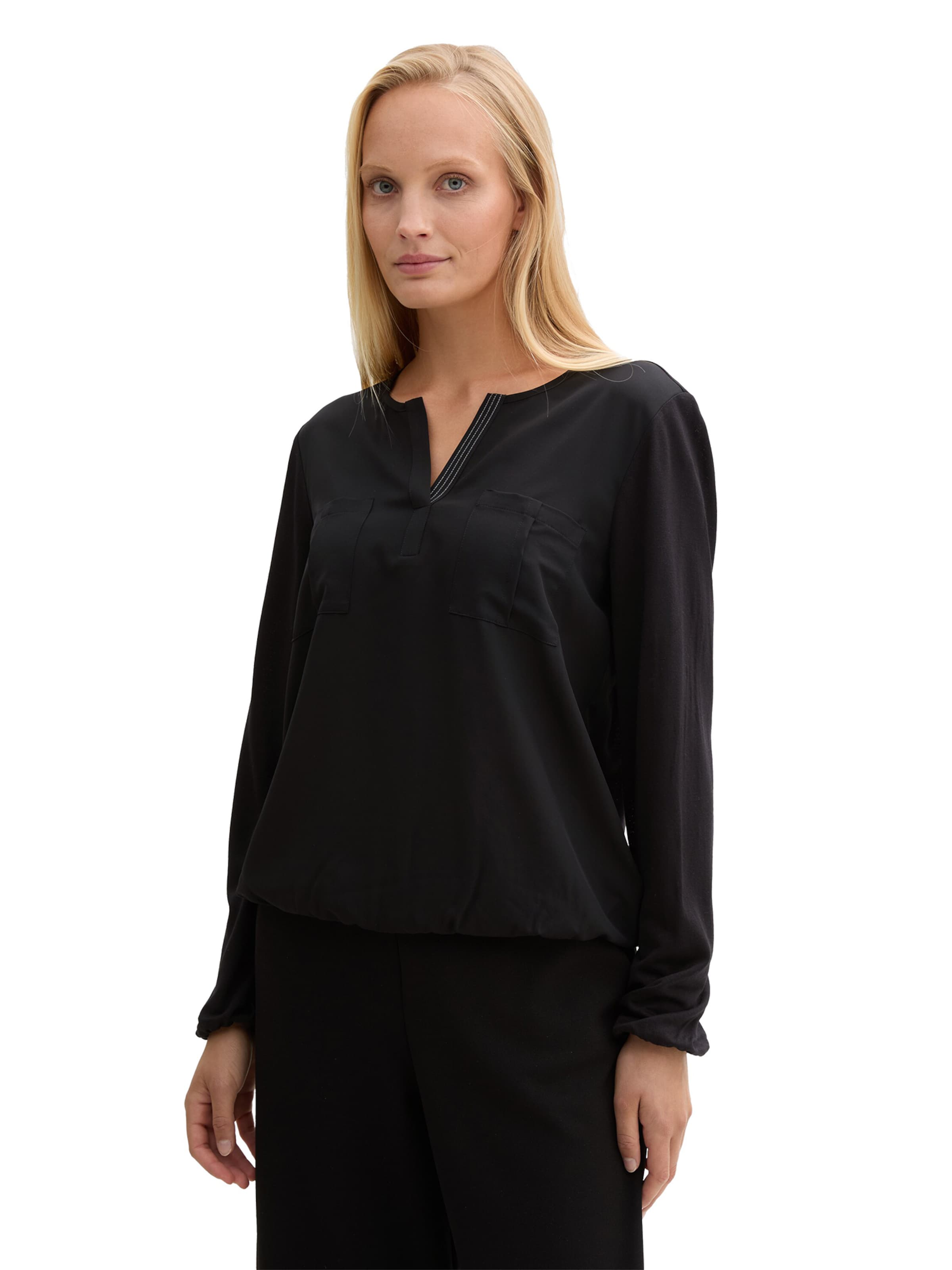 TOM TAILOR Bluse in Schwarz: Vorderseite