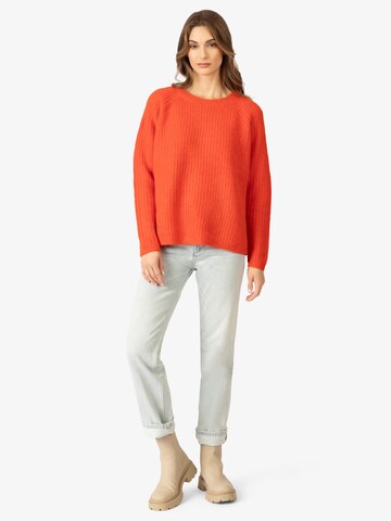 Rainbow Cashmere Pullover in Orange