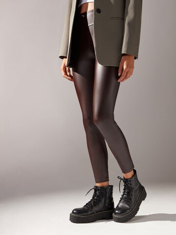 CALZEDONIA Skinny Leggings in Brown