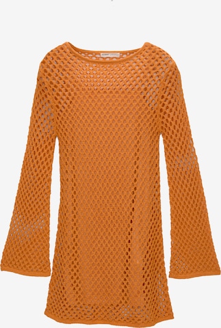 Pull&BearPletena haljina - narančasta boja: prednji dio