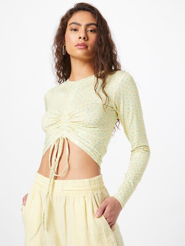 Nasty Gal Shirt in Geel: voorkant