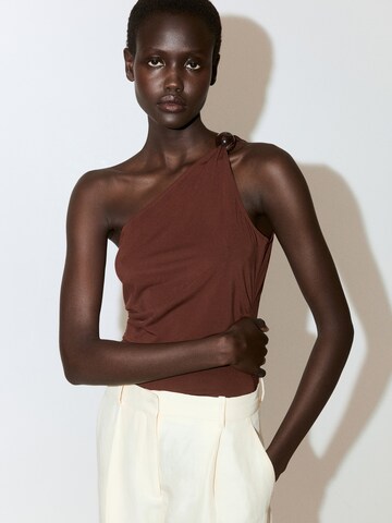 MANGO Top 'SINTI' in Brown: front