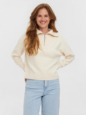 Pull-over 'Saba' VERO MODA en beige : devant