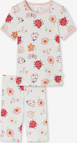 SCHIESSER Pajamas ' Nature Love ' in White: front