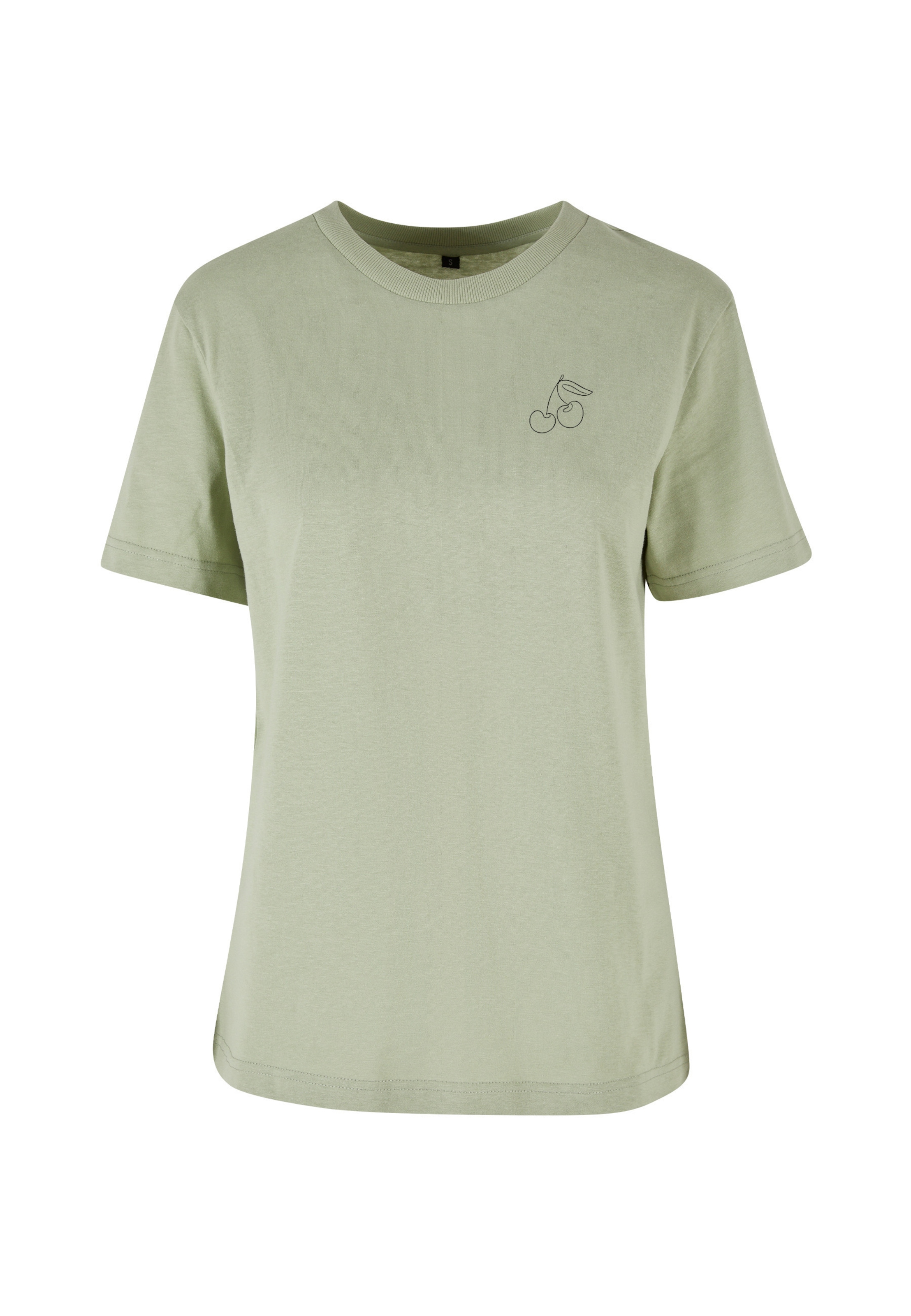 Urban Classics Shirt 'Cherry Line Everyday' in Grün: Vorderseite