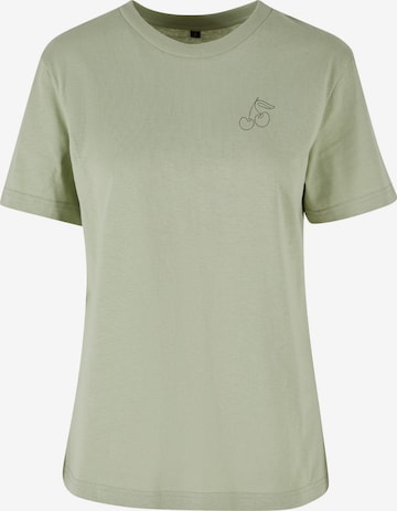 Urban Classics Shirt 'Cherry Line Everyday' in Grün: Vorderseite