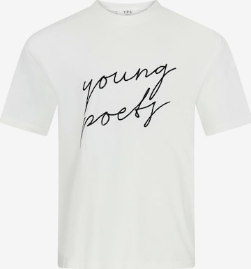 balta Young Poets Marškinėliai 'Yoricko': priekis