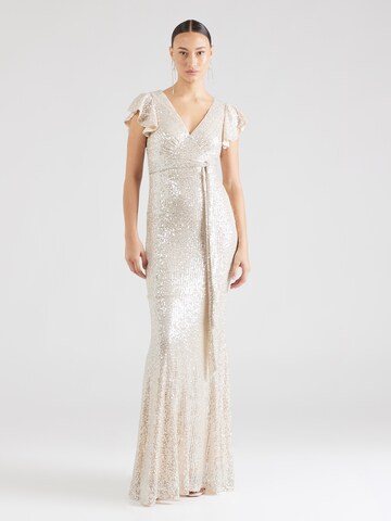 Coast Evening Dress in Beige: front