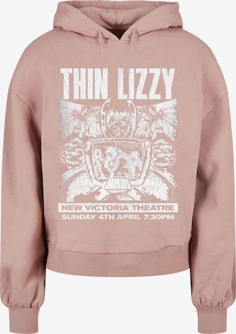 Merchcode Sweatshirt 'Thin Lizzy - New Victoria Theatre' in Pink: predná strana