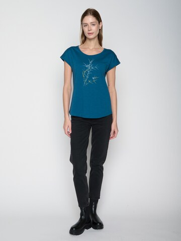 GREENBOMB Shirt 'Nature Bird Reed ' in Blauw