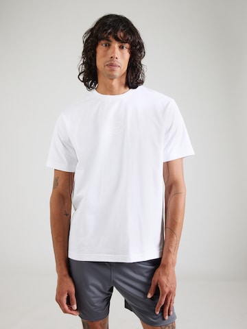 BOSS - Camiseta funcional 'Hole19' en blanco: frente