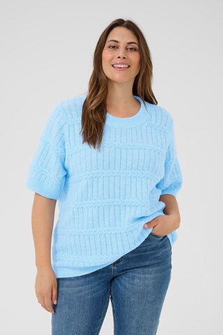 KAFFE CURVE Pullover 'KCminia' in Blau: Vorderseite