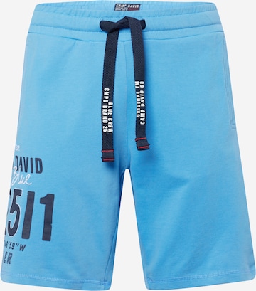 CAMP DAVID Regular Trousers in Blue: front