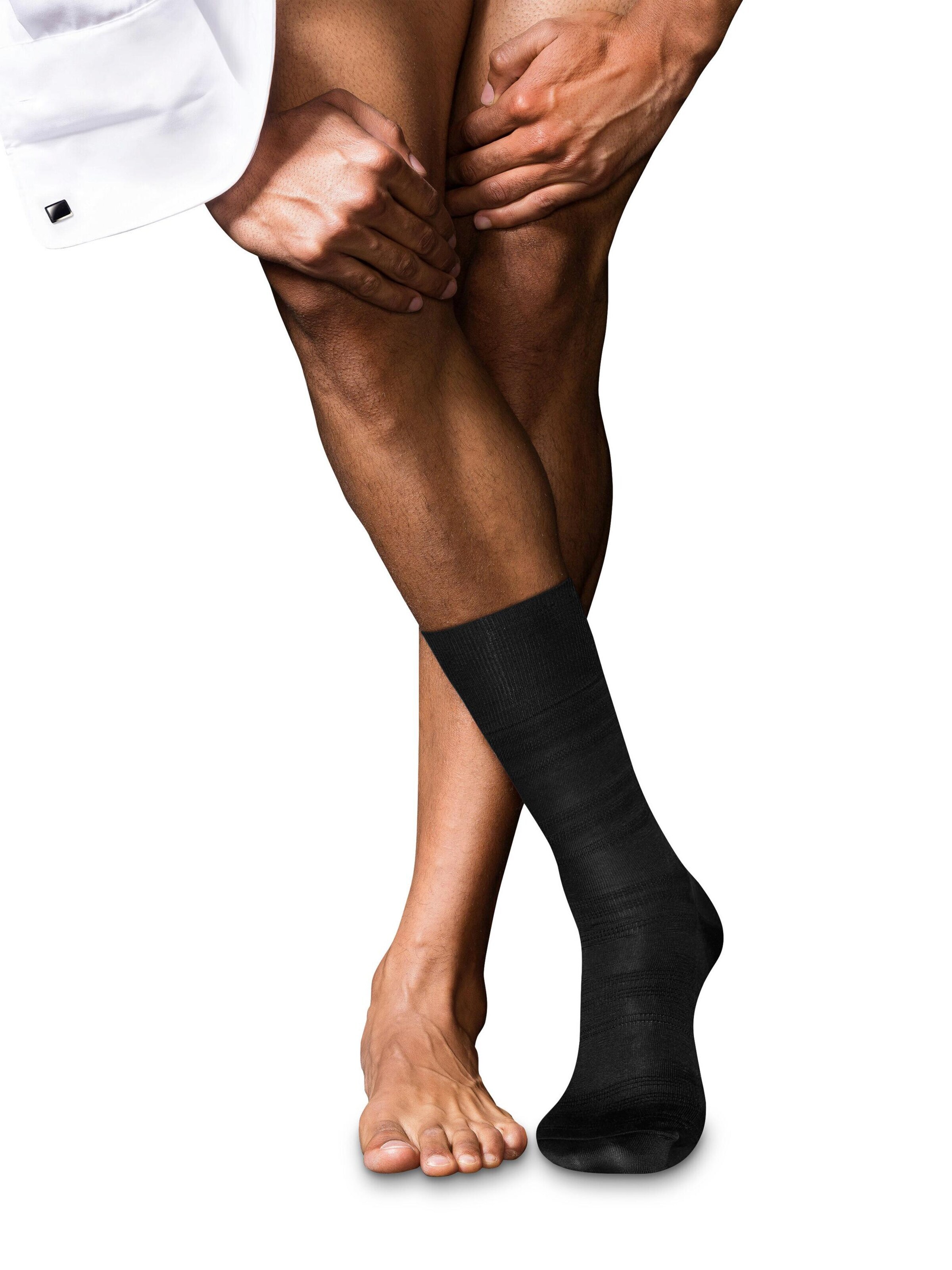 FALKE Socks 'Highshine' in Black: front