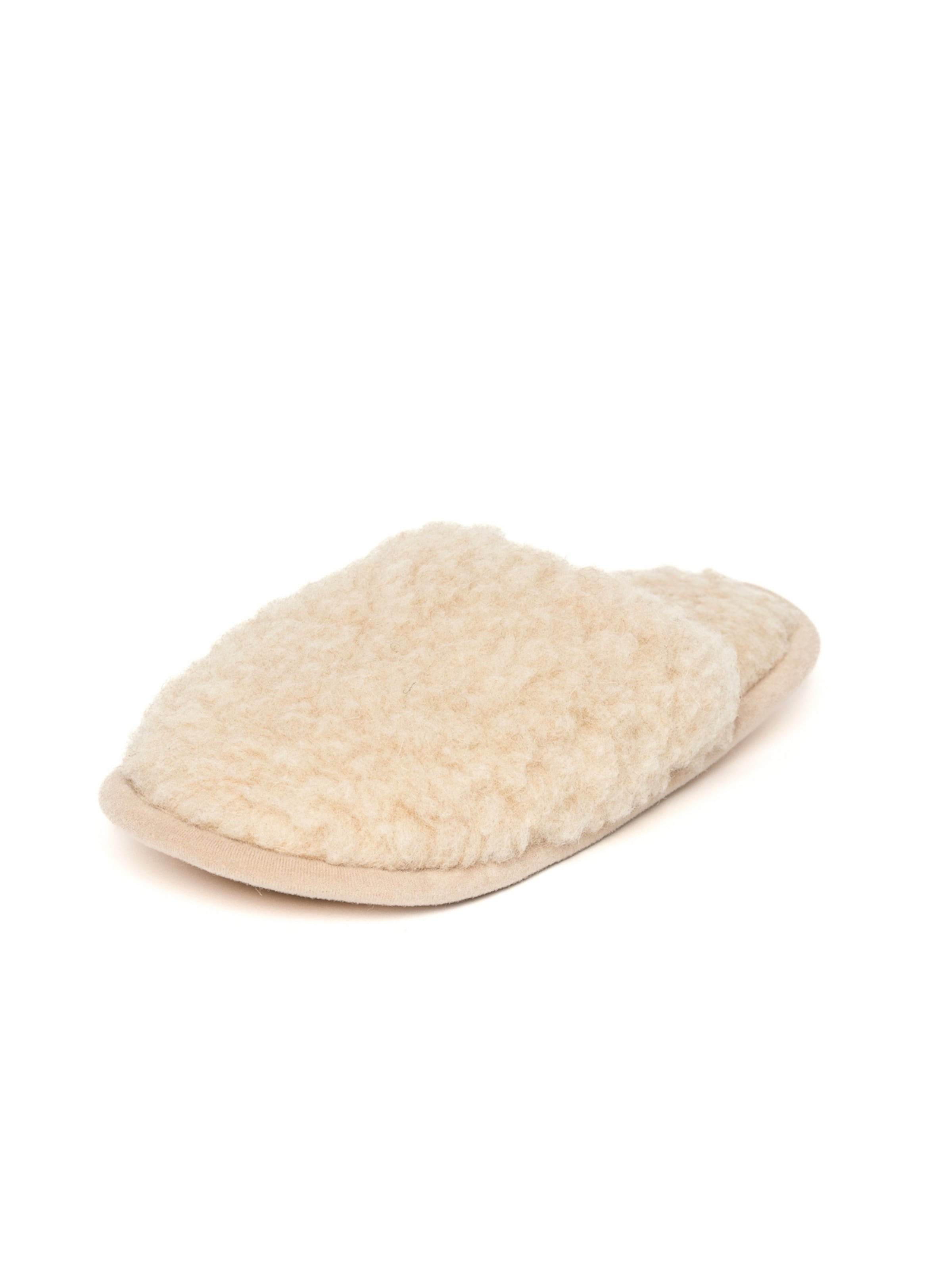 Gottstein Hausschuh 'Curly Wool Curly Wool'‌ in Beige: Vorderseite