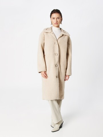 Freequent Between-seasons coat in Beige: front