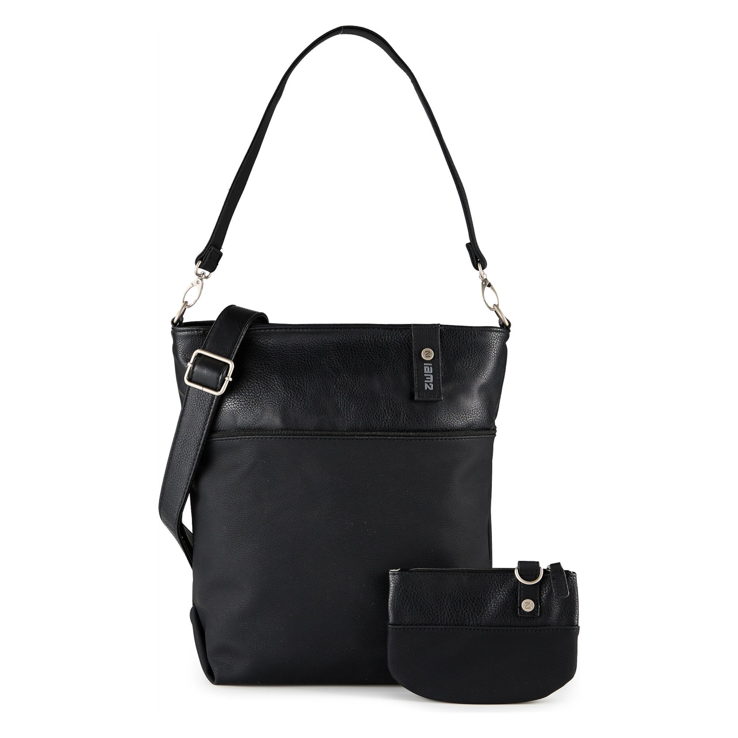 Borsa a tracolla 'Jana J12' di ZWEI in nero: frontale