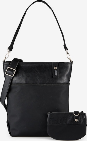 Borsa a tracolla 'Jana J12' di ZWEI in nero: frontale