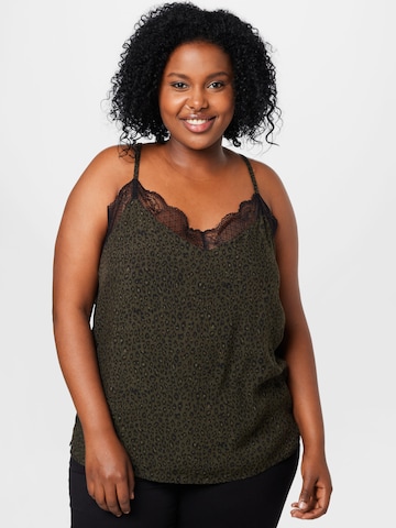 ABOUT YOU Curvy Top 'Aileen' in Green: front