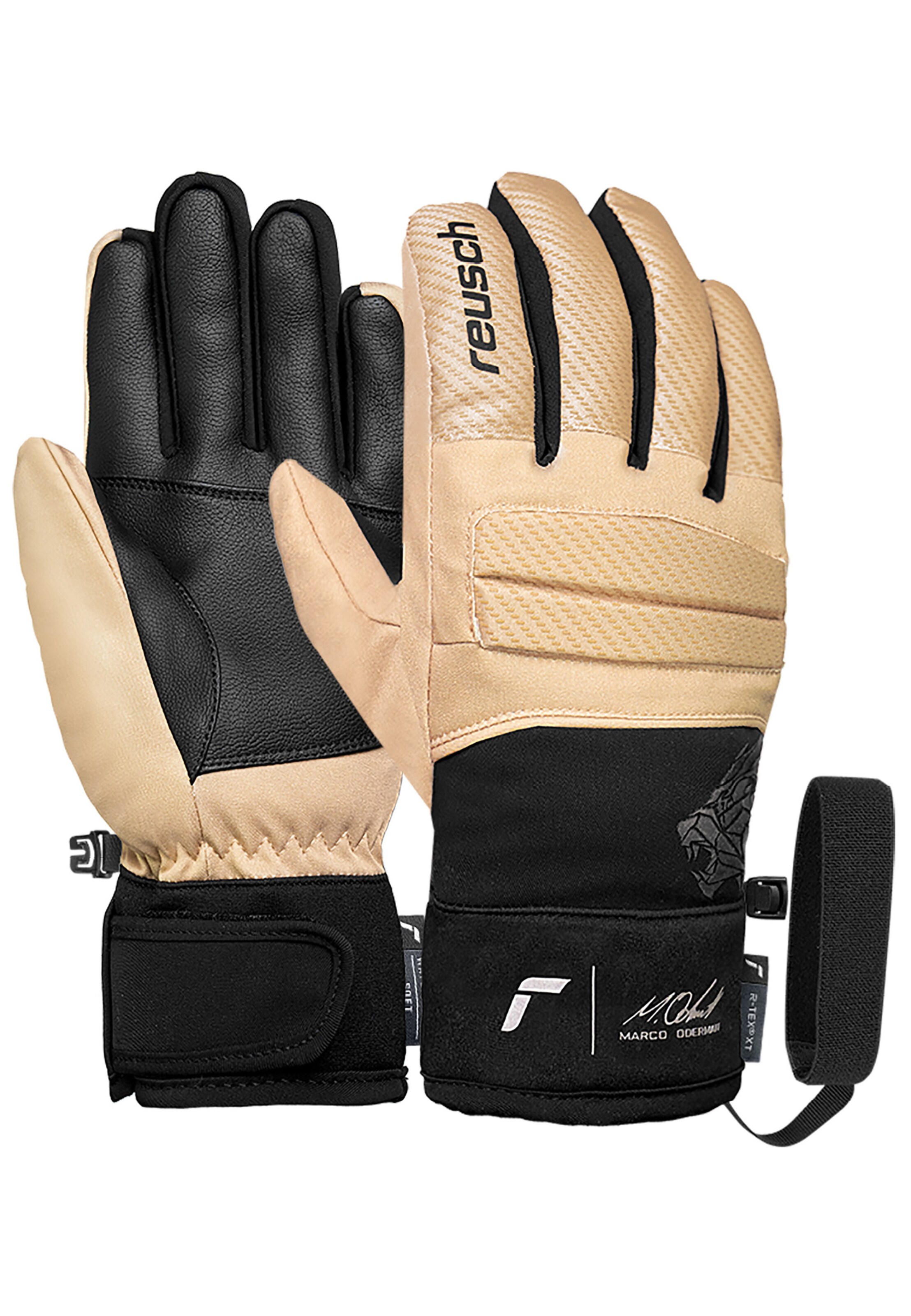 REUSCH Fingerhandschuhe 'Warrior R-TEX® XT' in Beige: Vorderseite