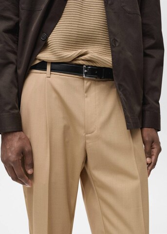 MANGO MAN Slimfit Hose 'Tropical' in Braun