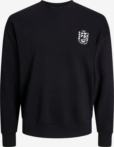 JACK & JONES Sweatshirt 'DIRK' in de kleur Zwart / Wit, Productweergave