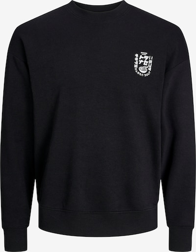 JACK & JONES Sweatshirt 'DIRK' in de kleur Zwart / Wit, Productweergave