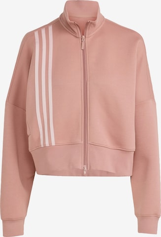 Giacca di felpa 'Off Placed 3-Stripes Zip' di ADIDAS ORIGINALS in rosa: frontale