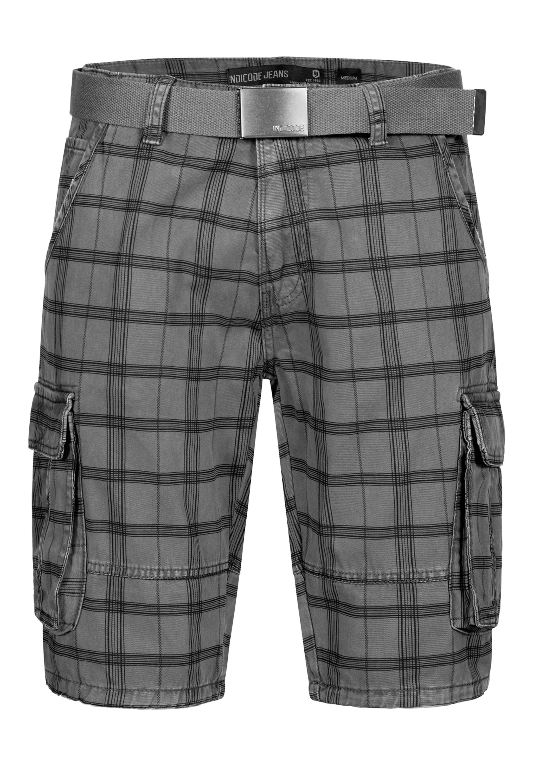 INDICODE JEANS Trousers ' Blixt ' in Grey: front