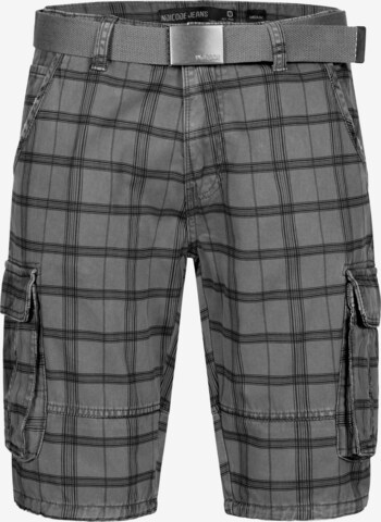 INDICODE JEANS Regular Cargo Shorts ' Blixt ' in Grau: predná strana