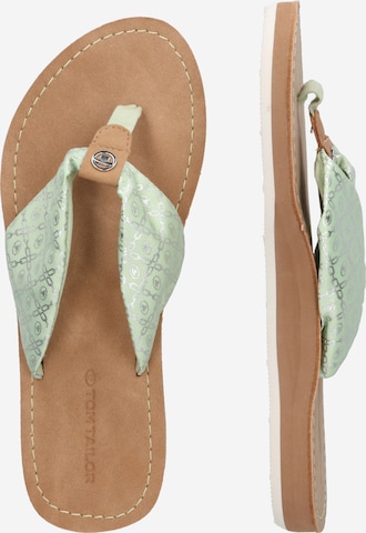 TOM TAILOR T-Bar Sandals in Green